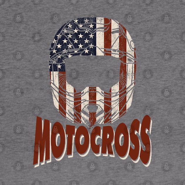 Motocross Helmet USA Flag by A-Buddies